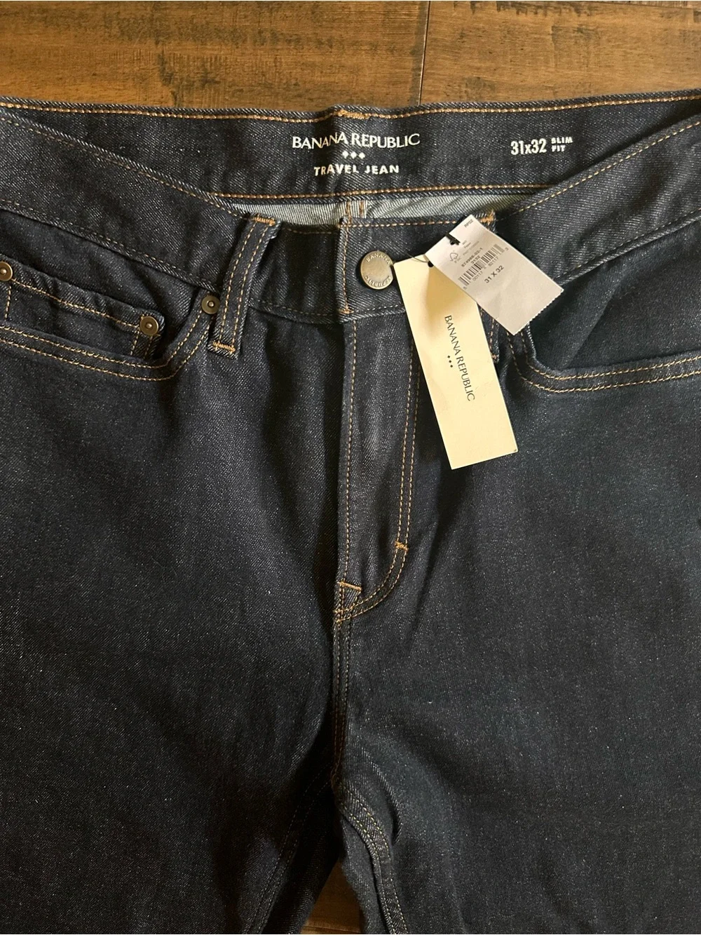 Banana Republic Men’s Dark Travel Slim Jeans